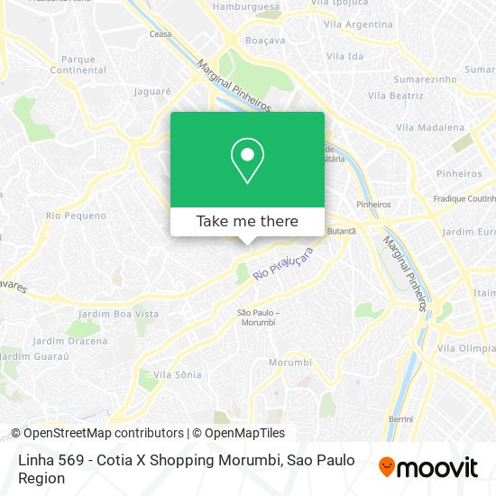 Mapa Linha 569 - Cotia X Shopping Morumbi