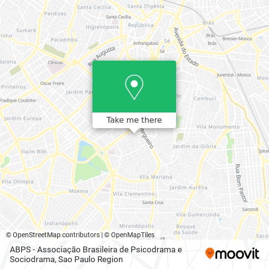 ABPS - Associação Brasileira de Psicodrama e Sociodrama map