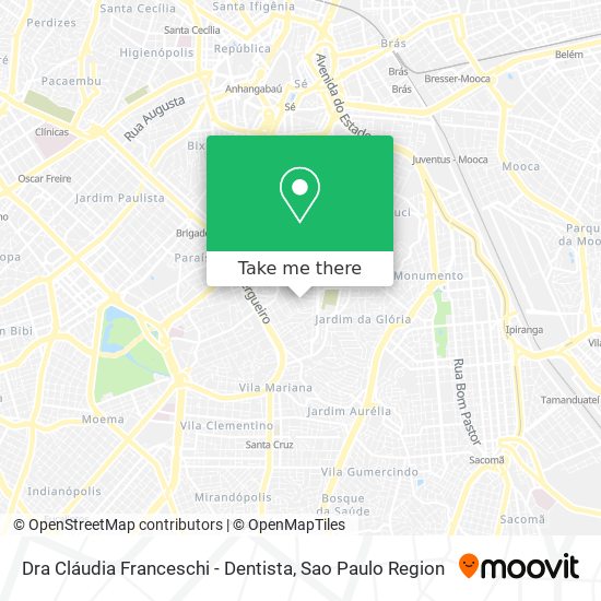 Mapa Dra Cláudia Franceschi - Dentista