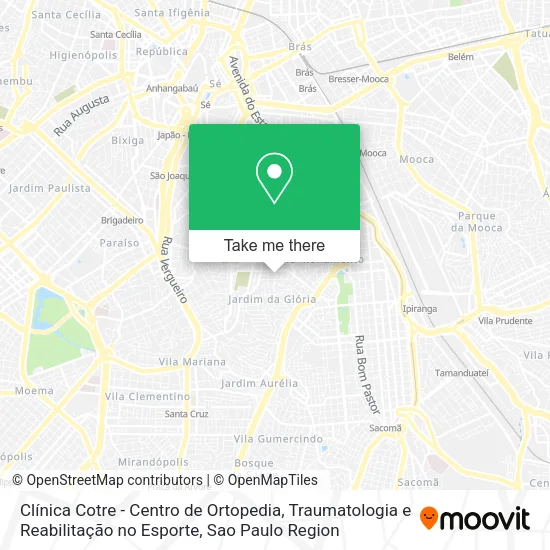 Clínica Cotre - Centro de Ortopedia, Traumatologia e Reabilitação no Esporte map
