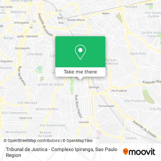 Mapa Tribunal de Justica - Complexo Ipiranga