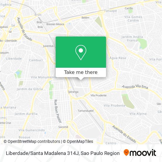 Mapa Liberdade/Santa Madalena 314J
