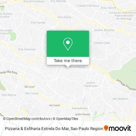Mapa Pizzaria & Esfiharia Estrela Do Mar