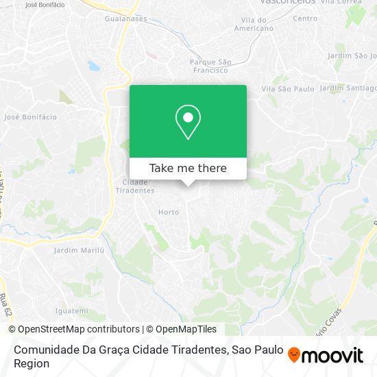 Comunidade Da Graça Cidade Tiradentes map