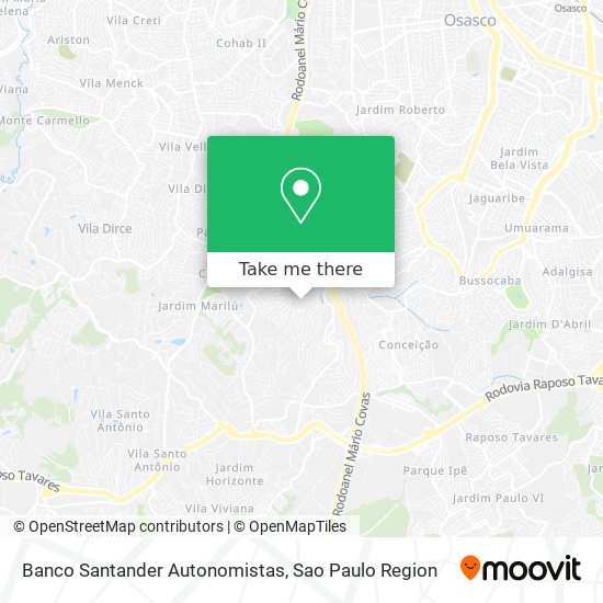 Banco Santander Autonomistas map
