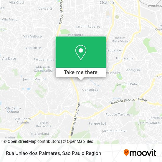 Rua Uniao dos Palmares map