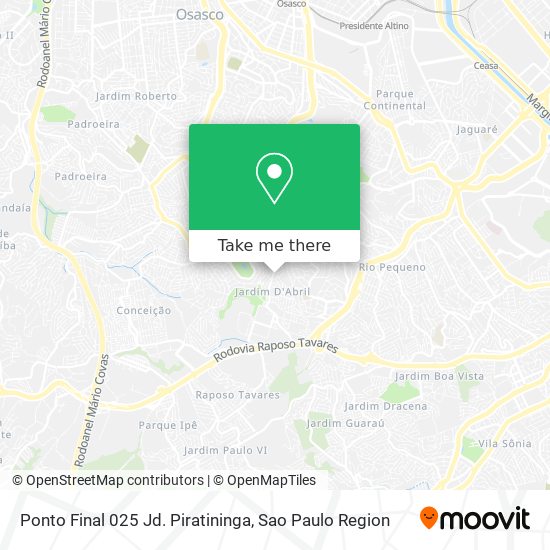 Ponto Final 025 Jd. Piratininga map