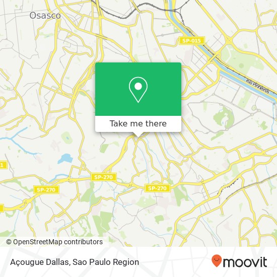 Mapa Açougue Dallas