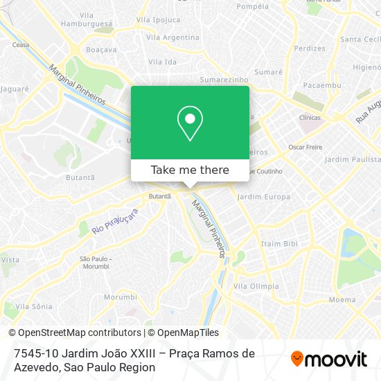 7545-10 Jardim João XXIII – Praça Ramos de Azevedo map
