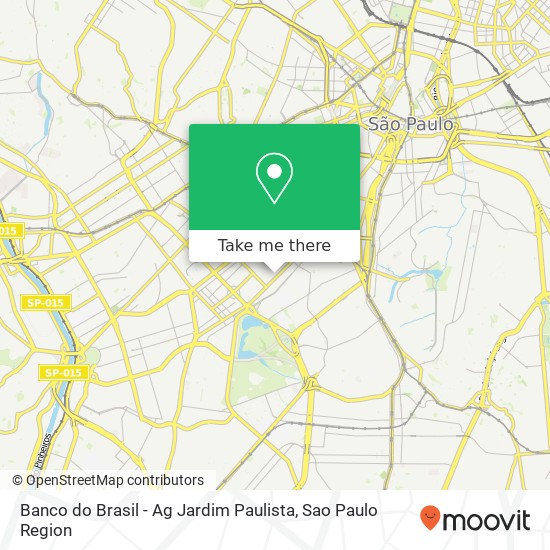 Mapa Banco do Brasil - Ag Jardim Paulista