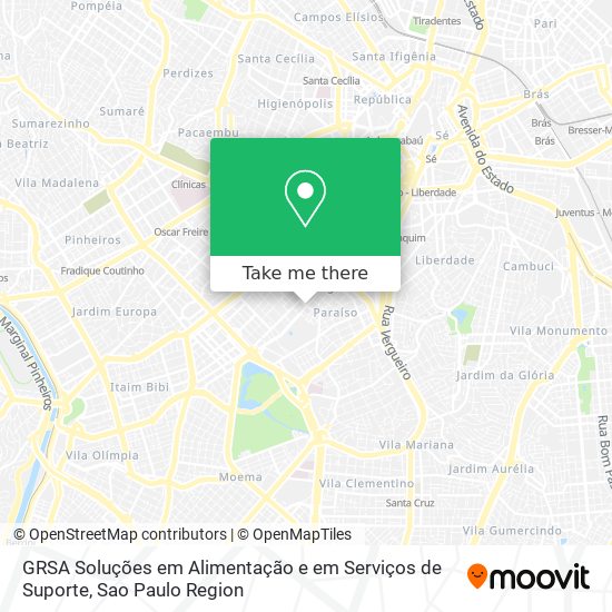 Mapa GRSA Soluções em Alimentação e em Serviços de Suporte