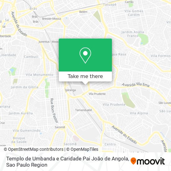 Templo de Umbanda e Caridade Pai João de Angola map