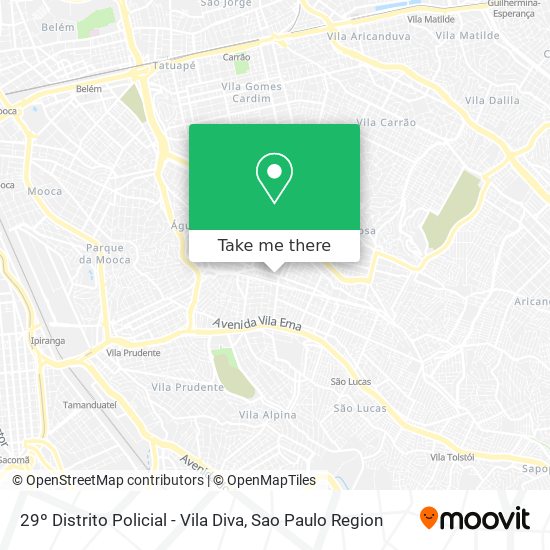 29º Distrito Policial - Vila Diva map