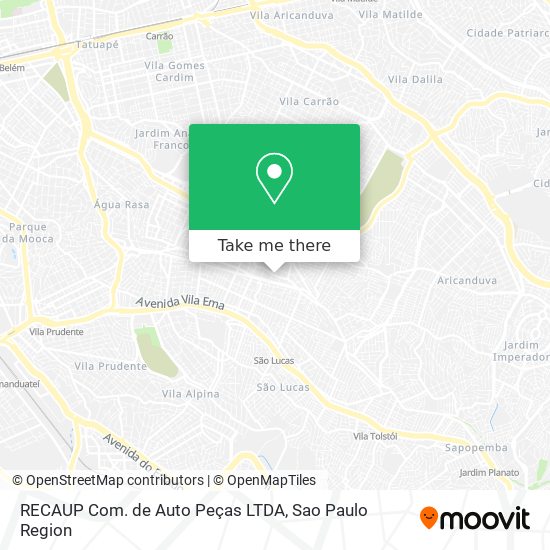 RECAUP Com. de Auto Peças LTDA map