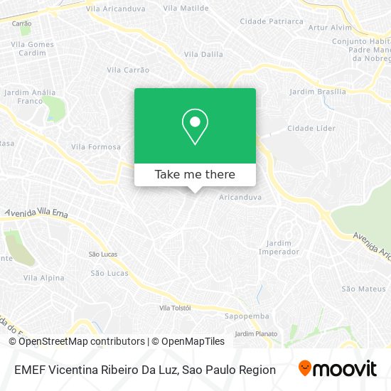 EMEF Vicentina Ribeiro Da Luz map