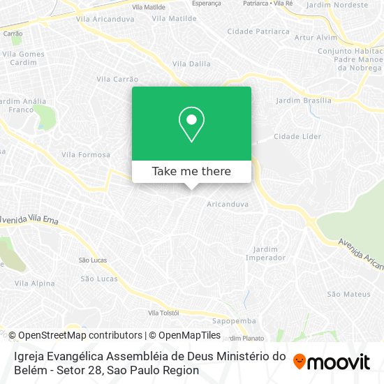 Igreja Evangélica Assembléia de Deus Ministério do Belém - Setor 28 map