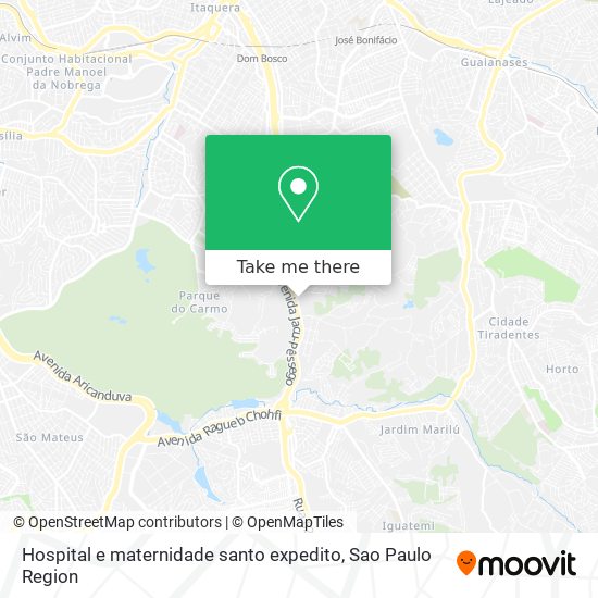 Hospital e maternidade santo expedito map