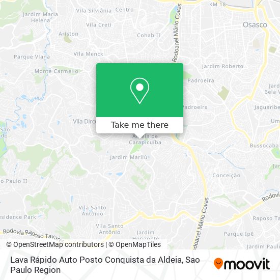 Lava Rápido Auto Posto Conquista da Aldeia map