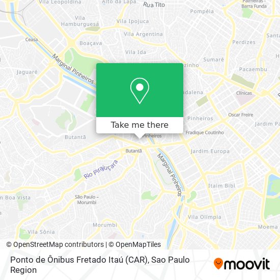 Ponto de Ônibus Fretado Itaú (CAR) map