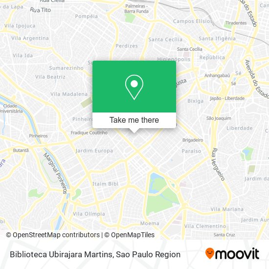 Biblioteca Ubirajara Martins map