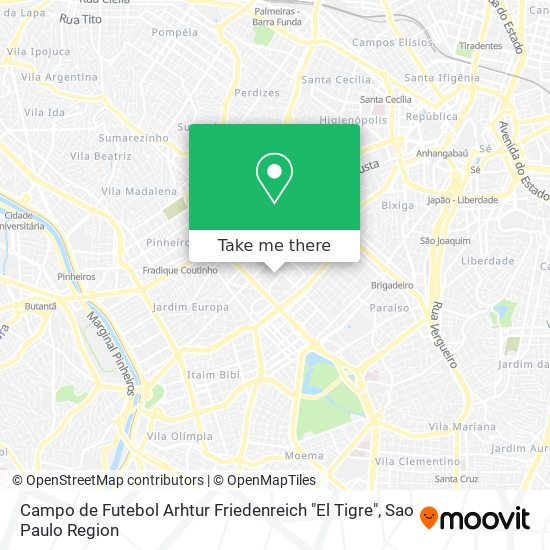 Campo de Futebol Arhtur Friedenreich "El Tigre" map