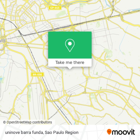 uninove barra funda map