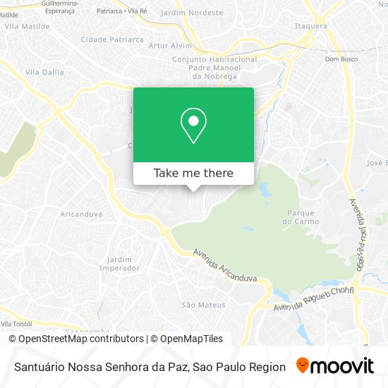 Santuário Nossa Senhora da Paz map