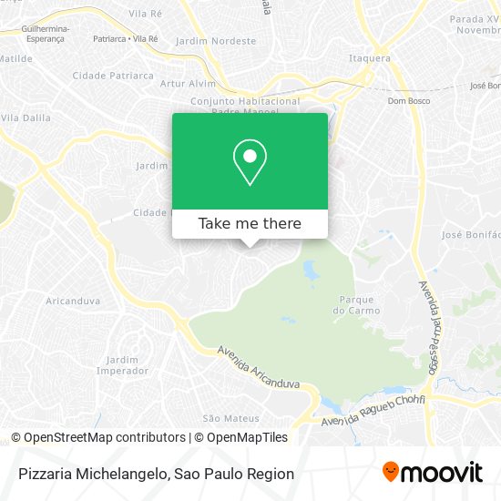 Mapa Pizzaria Michelangelo