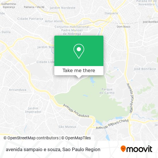 avenida sampaio e souza map