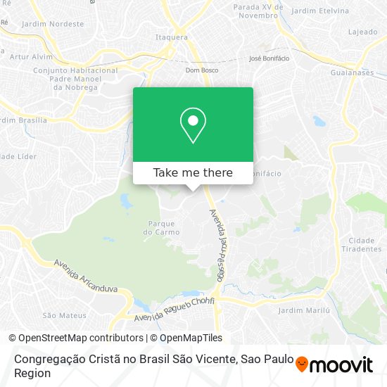 Congregação Cristã no Brasil São Vicente map