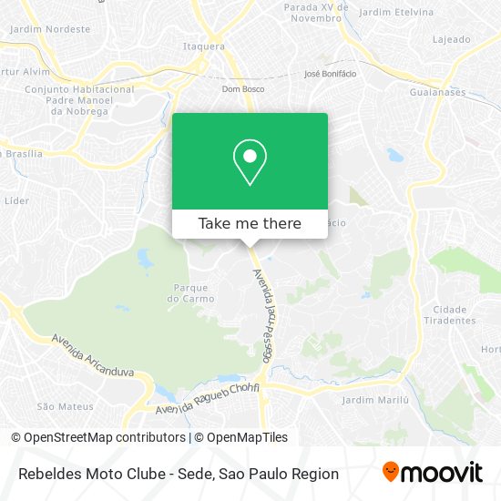 Mapa Rebeldes Moto Clube - Sede