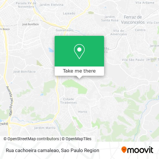 Mapa Rua cachoeira camaleao