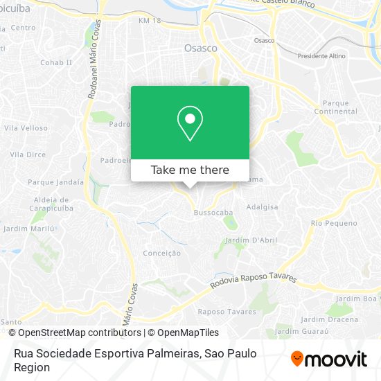Rua Sociedade Esportiva Palmeiras map