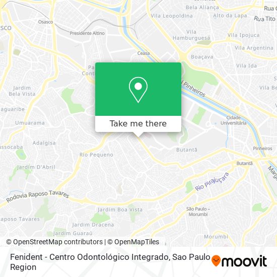 Mapa Fenident - Centro Odontológico Integrado