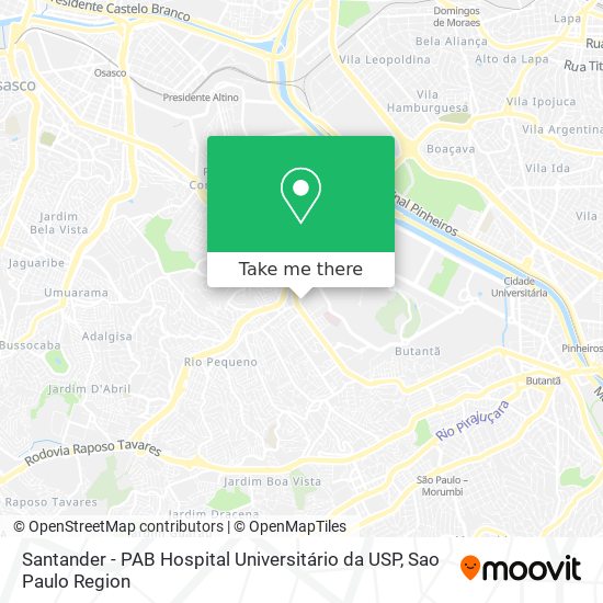 Mapa Santander - PAB Hospital Universitário da USP