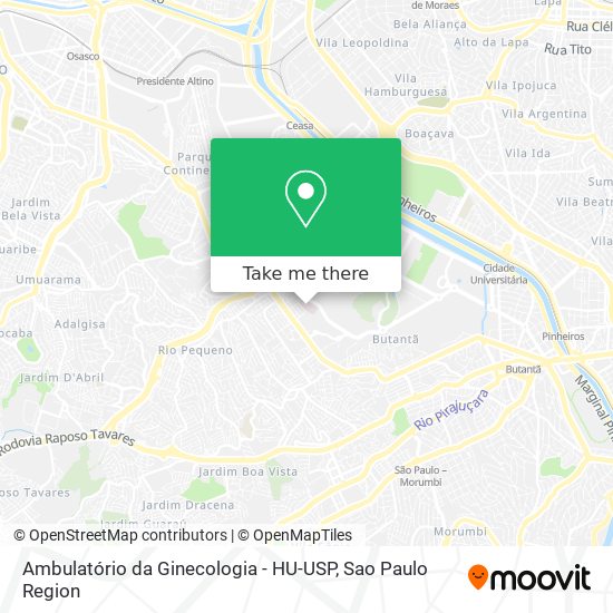 Ambulatório da Ginecologia - HU-USP map