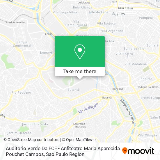 Mapa Auditorio Verde Da FCF - Anfiteatro Maria Aparecida Pouchet Campos