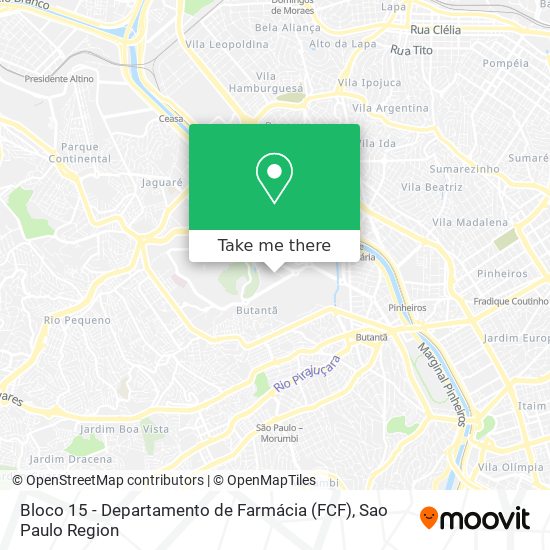 Bloco 15 - Departamento de Farmácia (FCF) map