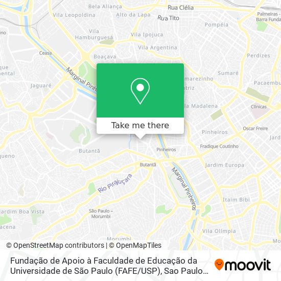 Fundação de Apoio à Faculdade de Educação da Universidade de São Paulo (FAFE / USP) map