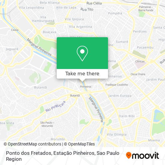 Ponto dos Fretados, Estação Pinheiros map