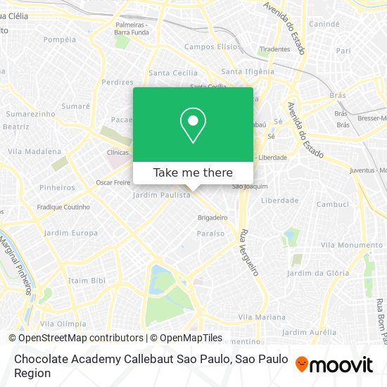 Chocolate Academy Callebaut Sao Paulo map