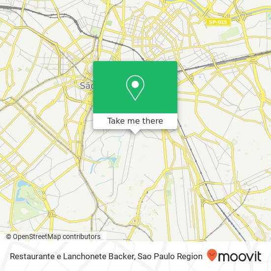 Mapa Restaurante e Lanchonete Backer