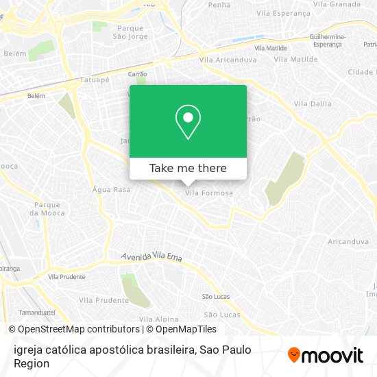 Mapa igreja católica apostólica brasileira