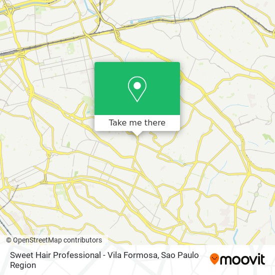 Mapa Sweet Hair Professional - Vila Formosa