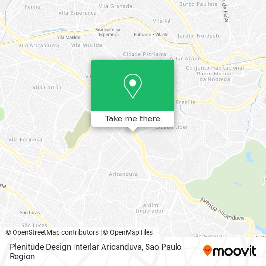 Mapa Plenitude Design Interlar Aricanduva