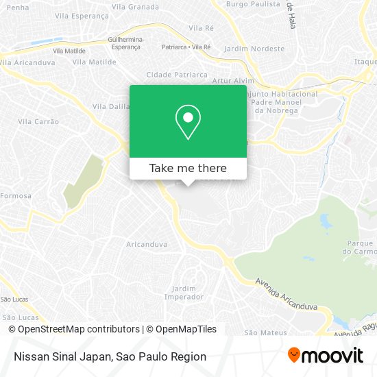 Nissan Sinal Japan map