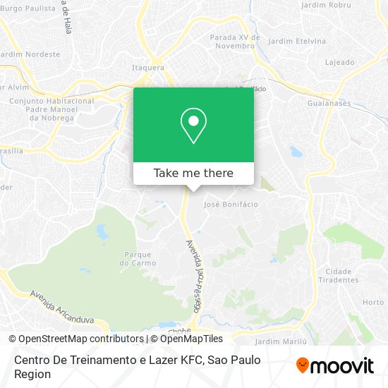 Mapa Centro De Treinamento  e Lazer KFC