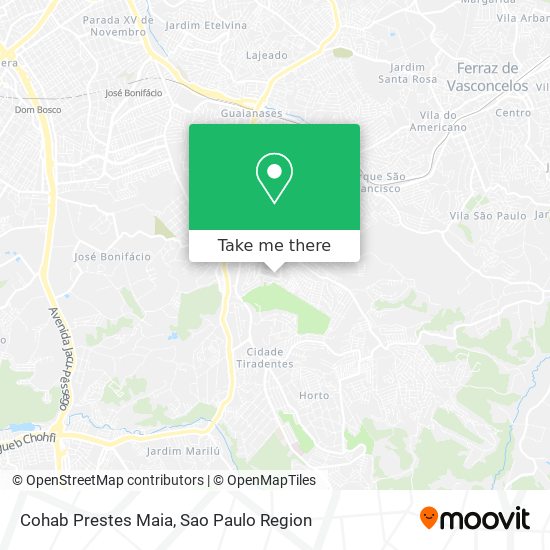 Cohab Prestes Maia map