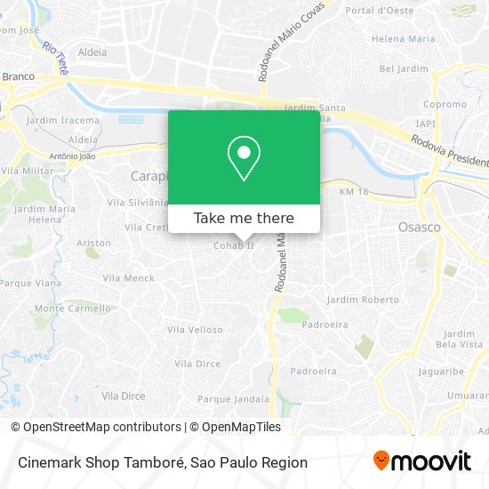 Cinemark Shop Tamboré map