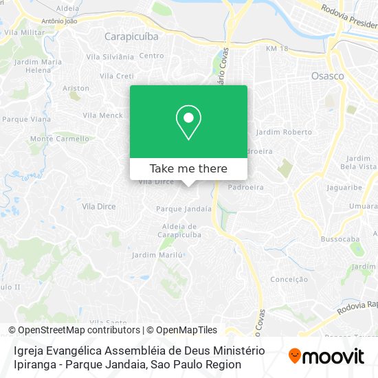 Igreja Evangélica Assembléia de Deus Ministério Ipiranga - Parque Jandaia map
